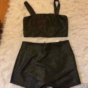 2 piece envelope skirt with crop top